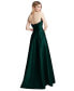 Фото #2 товара Strapless Bias Cuff Bodice Satin Gown with Pockets