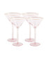 Фото #1 товара Glass Stemmed Martini Glasses, Set of 4