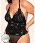 ფოტო #2 პროდუქტის Plus Size Esme Lace Bodysuit Lingerie