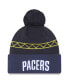 Фото #1 товара Men's Navy Indiana Pacers 2022/23 City Edition Official Cuffed Pom Knit Hat