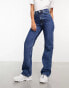 Фото #3 товара Weekday Rowe extra high waist regular fit straight leg jeans in nobel blue