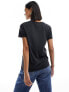 Levi's 2 pack v neck t-shirts with small logo in white black