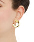 ფოტო #2 პროდუქტის Polished Graduated Twisted Circle Small Hoop Earrings in 14k Gold, 1"