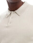 Фото #4 товара River Island essential knitted polo in stone