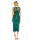 ფოტო #3 პროდუქტის Women's Embellished Sleeveless Illusion High Neck Dress