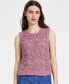 Фото #3 товара Women's Diamond Crochet Cotton Sweater Vest