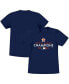 ფოტო #4 პროდუქტის Toddler Boys and Girls Navy Houston Astros 2022 World Series Champions Logo T-shirt