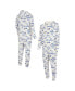 ფოტო #1 პროდუქტის Men's White Los Angeles Rams Allover Print Docket Union Full-Zip Hooded Pajama Suit