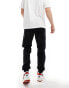 Only & Sons tapered fit cargo with cuffed bottom in black