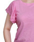 ფოტო #8 პროდუქტის Flutter Sleeve Slub Knit Top