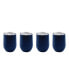 Фото #1 товара 12 Oz Insulated Navy Wine Tumblers, Set of 4