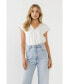 ფოტო #4 პროდუქტის Women's Knit Balloon Sleeve Top