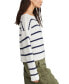 ფოტო #3 პროდუქტის Women's Cotton Striped Boat-Neck Sweater
