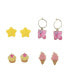 Фото #1 товара Junk Food Women's 4-Pack Earring Set