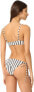 Фото #2 товара Tori Praver 262848 Women's Stripe Daniela Pull On Bralette Bikini Top Size M