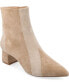ფოტო #1 პროდუქტის Women's Lusinda Tru Comfort Foam Two Tone Block Heel Pointed Toe Booties