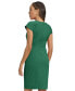 Фото #6 товара Women's Short-Sleeve Scuba-Crepe Sheath Dress