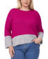 Plus Size Colorblocked Crewneck Sweater