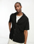 Weekday Pass short sleeve jersey shirt in black