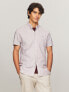 Regular Fit Stripe Short-Sleeve Oxford Shirt