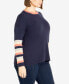 ფოტო #3 პროდუქტის Plus Size Luna Long Sleeve Sweater