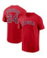 Фото #3 товара Men's Noah Syndergaard Red Los Angeles Angels Name and Number T-shirt