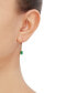 ფოტო #2 პროდუქტის Emerald (7/8 ct. t.w.) & Diamond (1/20 ct. t.w.) Drop Earrings in 10k Gold