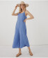 ფოტო #1 პროდუქტის Women's Coastal Double Gauze Tie-Strap Jumpsuit