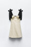 Фото #3 товара Мини-платье из смесового льна с контрастными бантами ZARA