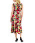 Фото #2 товара Petite Floral-Print Ruched Midi Dress