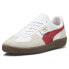 Фото #2 товара Puma Palermo Leather Lace Up Mens Beige, Red, White Sneakers Casual Shoes 39646