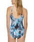 Фото #2 товара Calvin Klein Women's Women's Twist Tummy Control One-Piece Swimsuit Blue Size 14