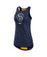 ფოტო #3 პროდუქტის Women's Navy Milwaukee Brewers Right Mix High Neck Tank Top