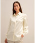 The Armeria Lace Silk Blouse for Women