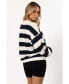 Фото #4 товара Women's Karra Oversized Stripe Sweatshirt