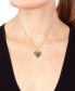 ფოტო #1 პროდუქტის EFFY® Multi-Gemstone (3-3/4 ct. t.w.) & Diamond (1/3 ct. t.w.) Heart Cluster 18" Pendant Necklace in 14k Gold