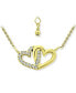 Фото #1 товара Giani Bernini cubic Zirconia Intertwined Hearts 16" Pendant Necklace, Created for Macy's