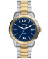 ფოტო #1 პროდუქტის Men's Heritage Automatic Two-Tone Stainless Steel Bracelet Watch 43mm