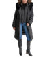 ფოტო #6 პროდუქტის Women's Faux-Fur-Trim Hooded Bibbed Puffer Coat