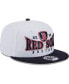 Фото #4 товара Men's White, Navy Boston Red Sox Crest 9FIFTY Snapback Hat