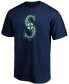 Фото #3 товара Men's Navy Seattle Mariners Official Logo T-shirt