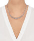 ფოტო #2 პროდუქტის Cubic Zirconia Graduated 17" Necklace in Sterling Silver, Created for Macy's