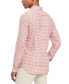 Фото #2 товара Men's Slim-Fit Gingham Check Button-Down Linen Shirt