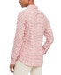 Men's Slim-Fit Gingham Check Button-Down Linen Shirt