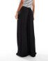 Фото #2 товара Mango soft touch wide leg trousers in black