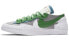 Фото #1 товара Кроссовки сакай Nike Blazer Low "Классический зеленый" Medium Grey