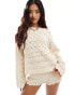 Фото #1 товара Vero Moda open knit jumper in cream