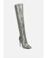 Фото #2 товара Women's Catalina Snake Print Stiletto Knee Boots