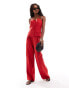 Фото #1 товара Extro & Vert wide leg trousers co-ord in red