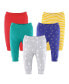 ფოტო #1 პროდუქტის Baby Boy or Girl Pants, 5-Pack, Elephant Brights